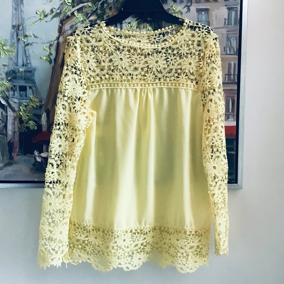 Knitted Lace Boho Blouse - Picture 1 of 5